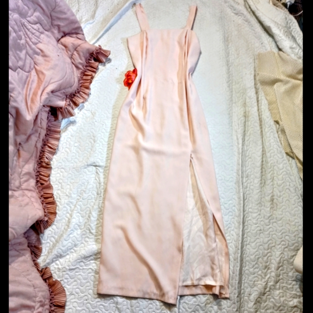 Vintage pink gown longer length size 8.